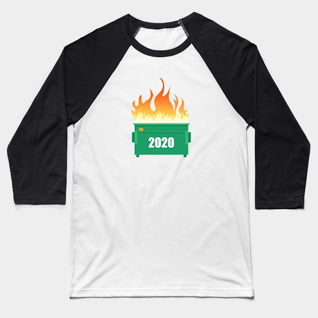 2020 Dumpster Fire Baseball T-Shirt by jverdi28